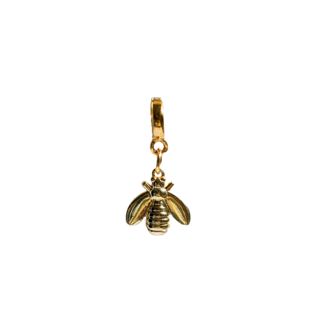 Gold Bee Lock Charm