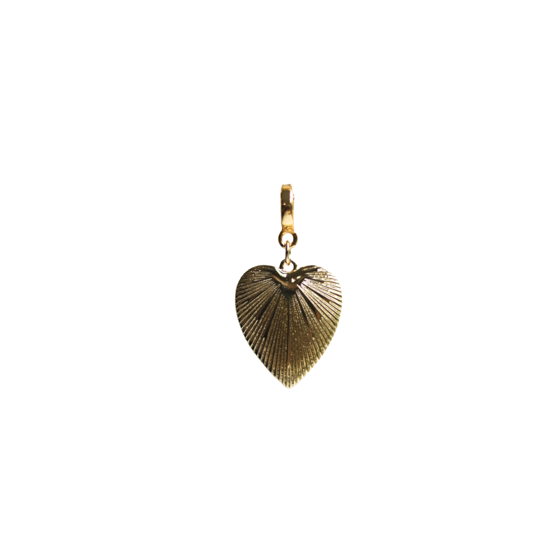 Art Deco Heart Lock Charm