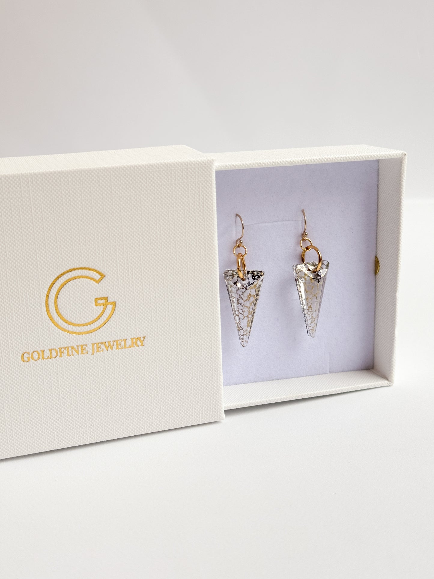 Patina Crystal Spike Earrings