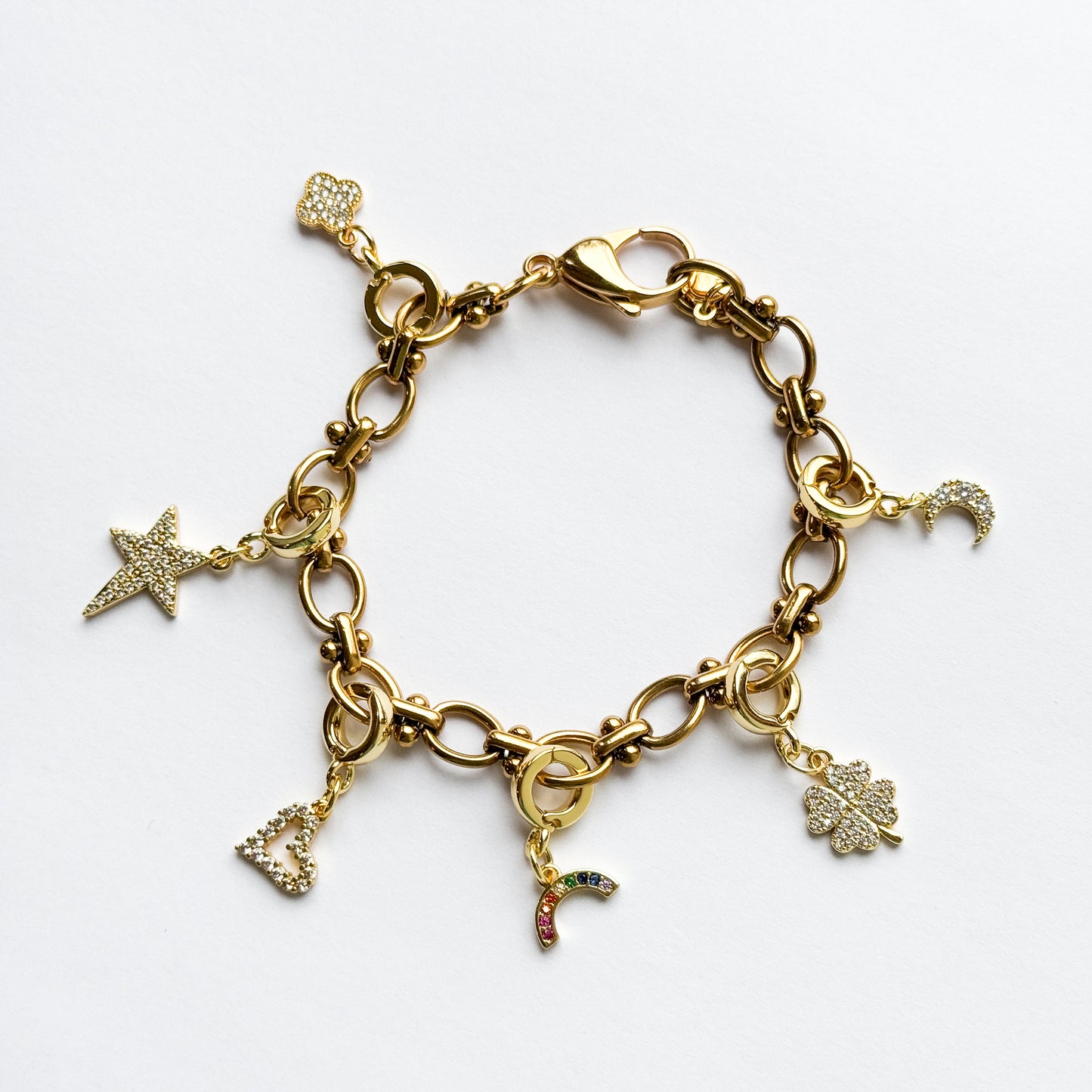 Pavé Star Lock Charm