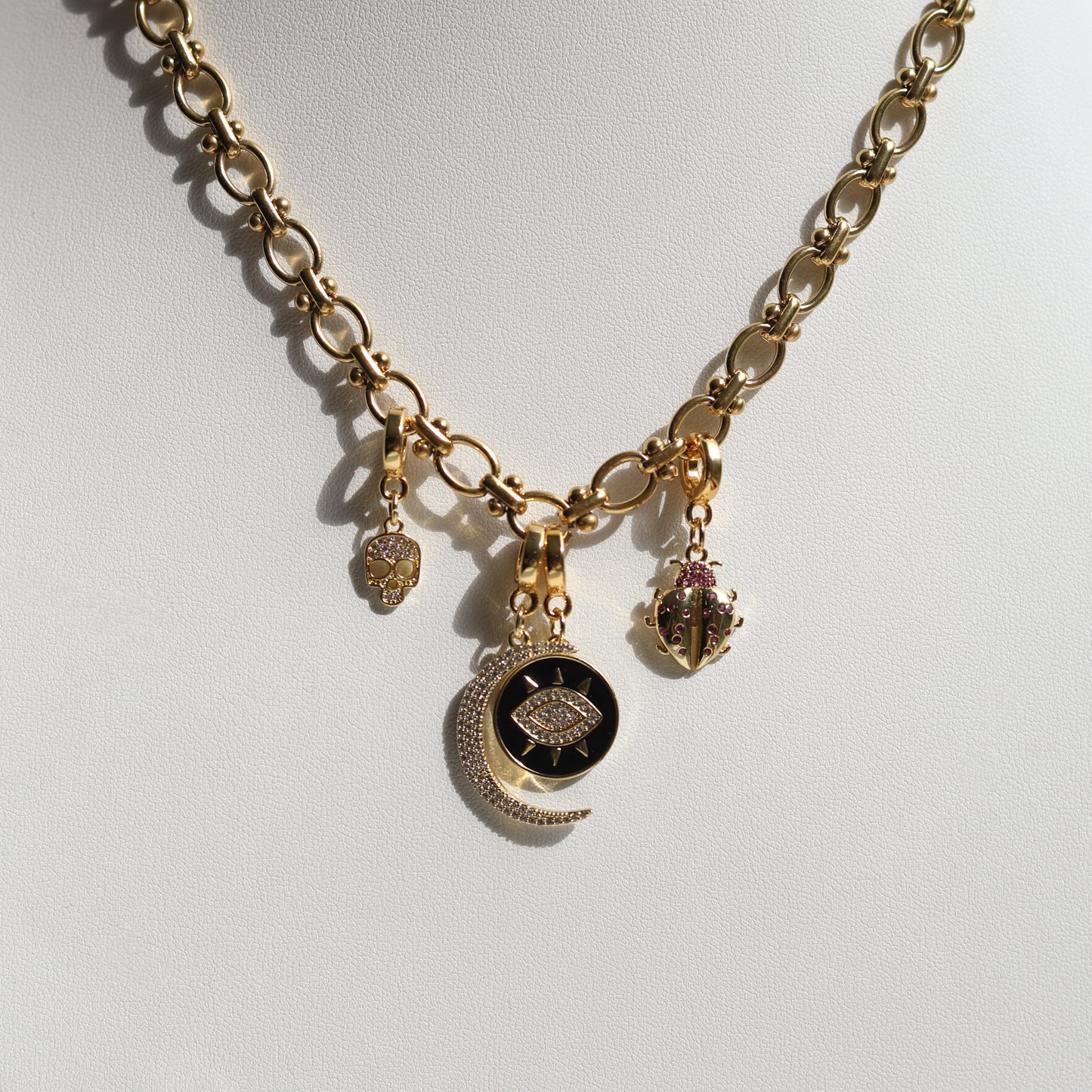 Pavé Skull Lock Charm