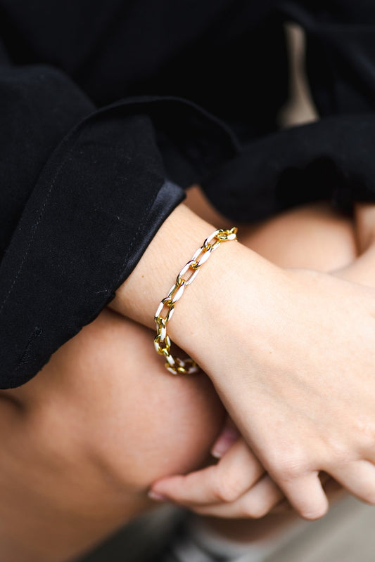 Gold Enamel bracelet