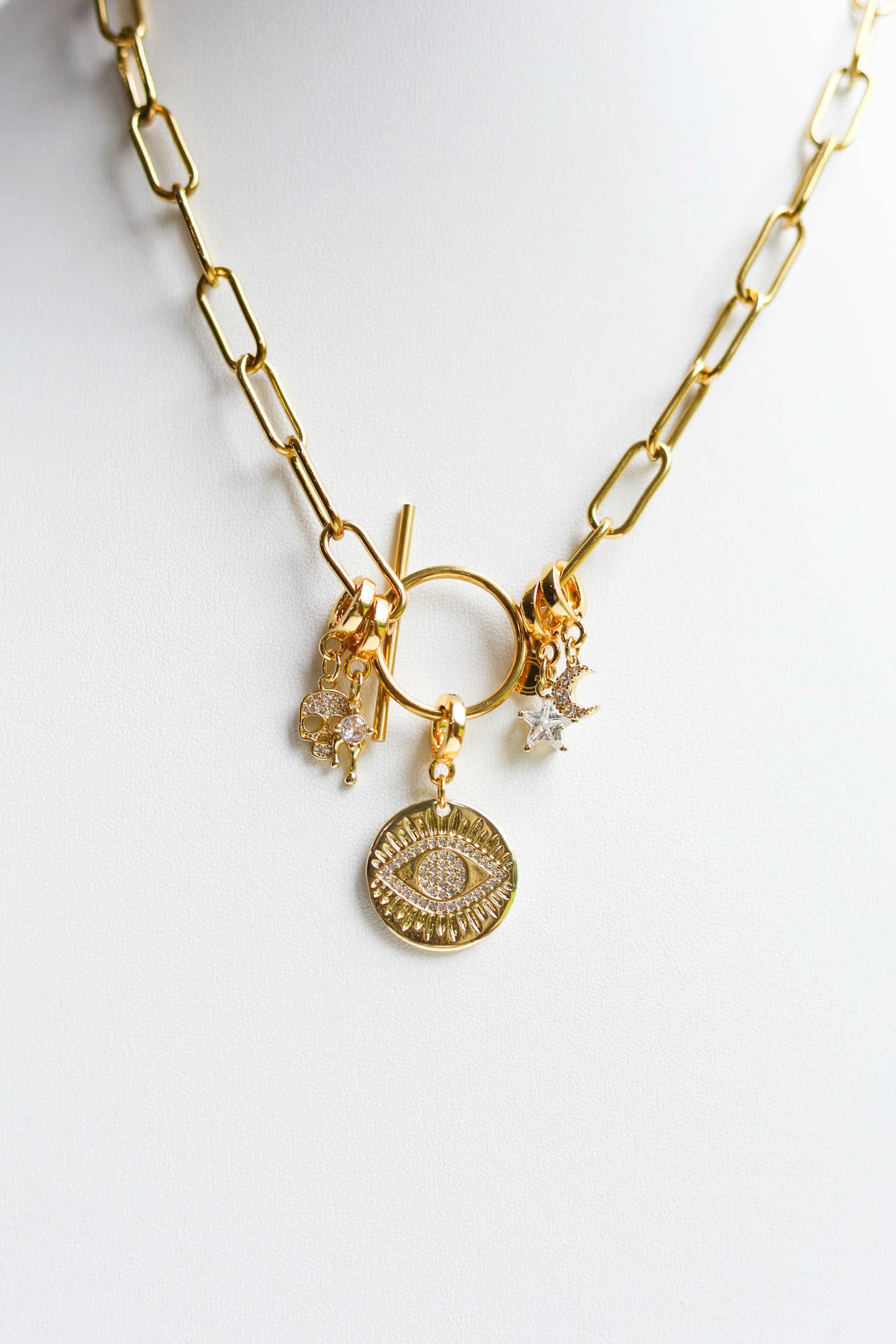 Pavé Skull Lock Charm