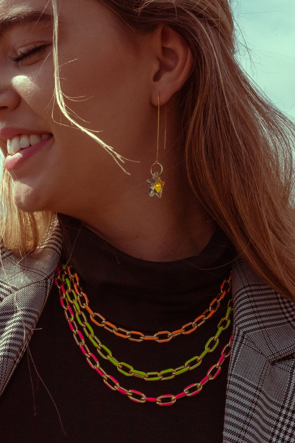 Gold Star Pull Thread Earrings