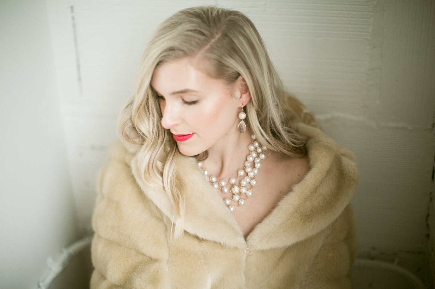 Crystal Pearl Drop Earrings