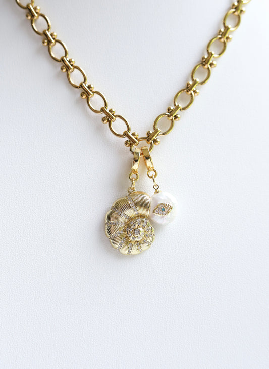 Nautilus Shell Lock Charm