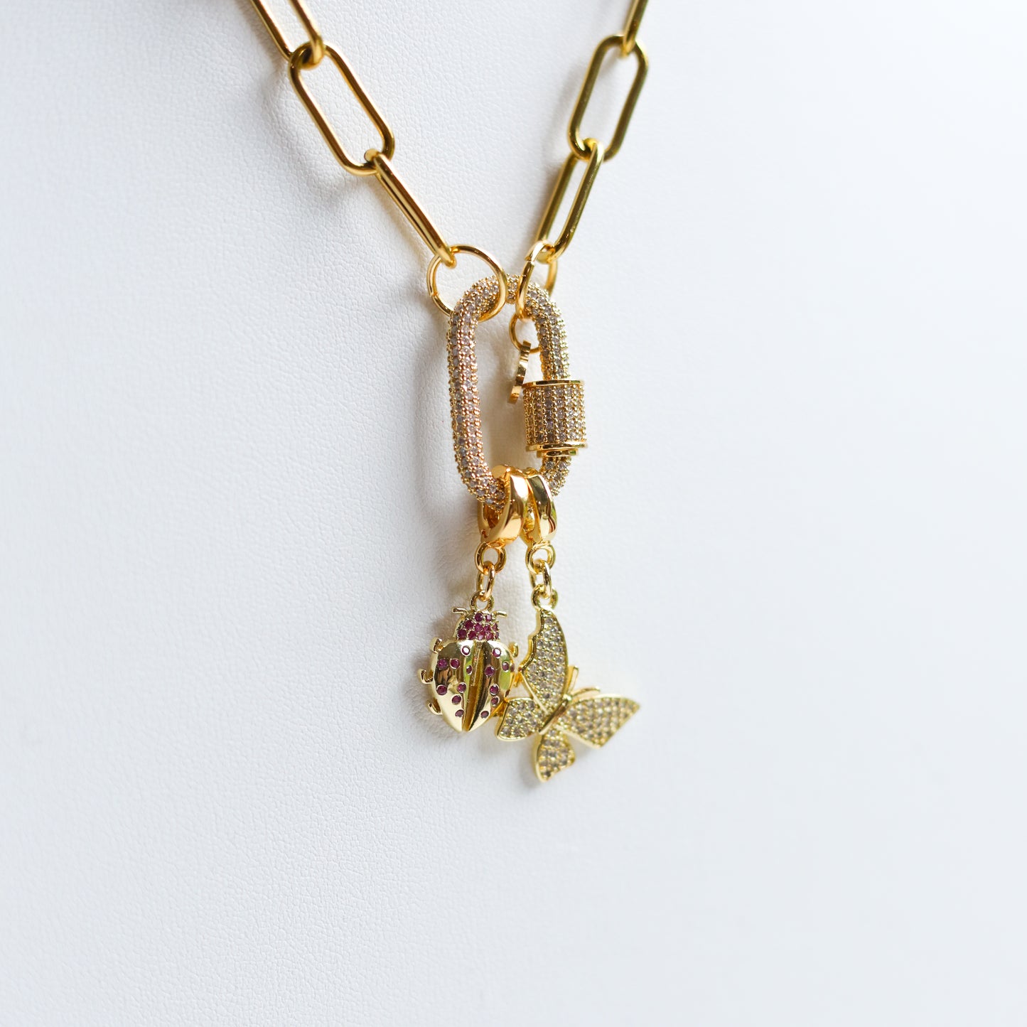 Large Butterfly Lock Charm