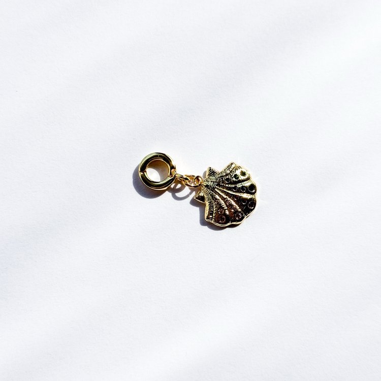Pavé Rainbow Scallop Lock Charm