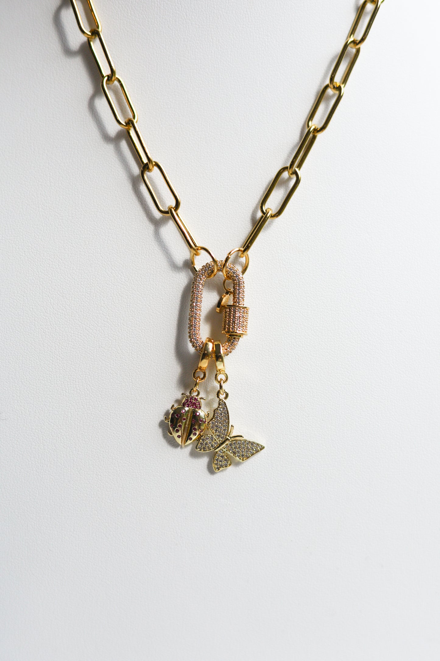 Large Butterfly Lock Charm