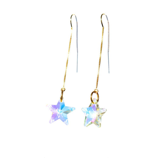 Gold Star Pull Thread Earrings