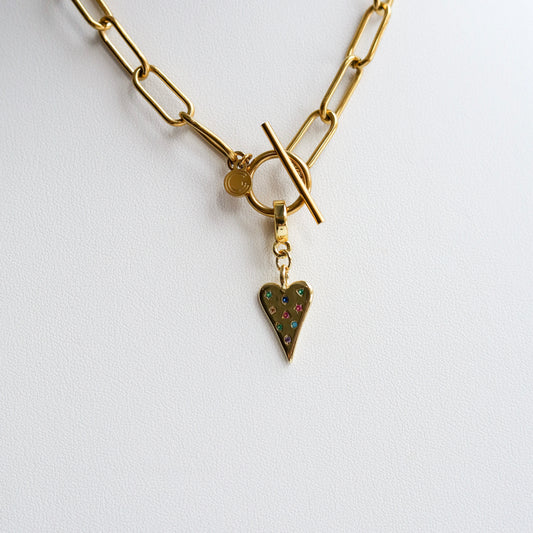 Crazy Hearts Lock Charm