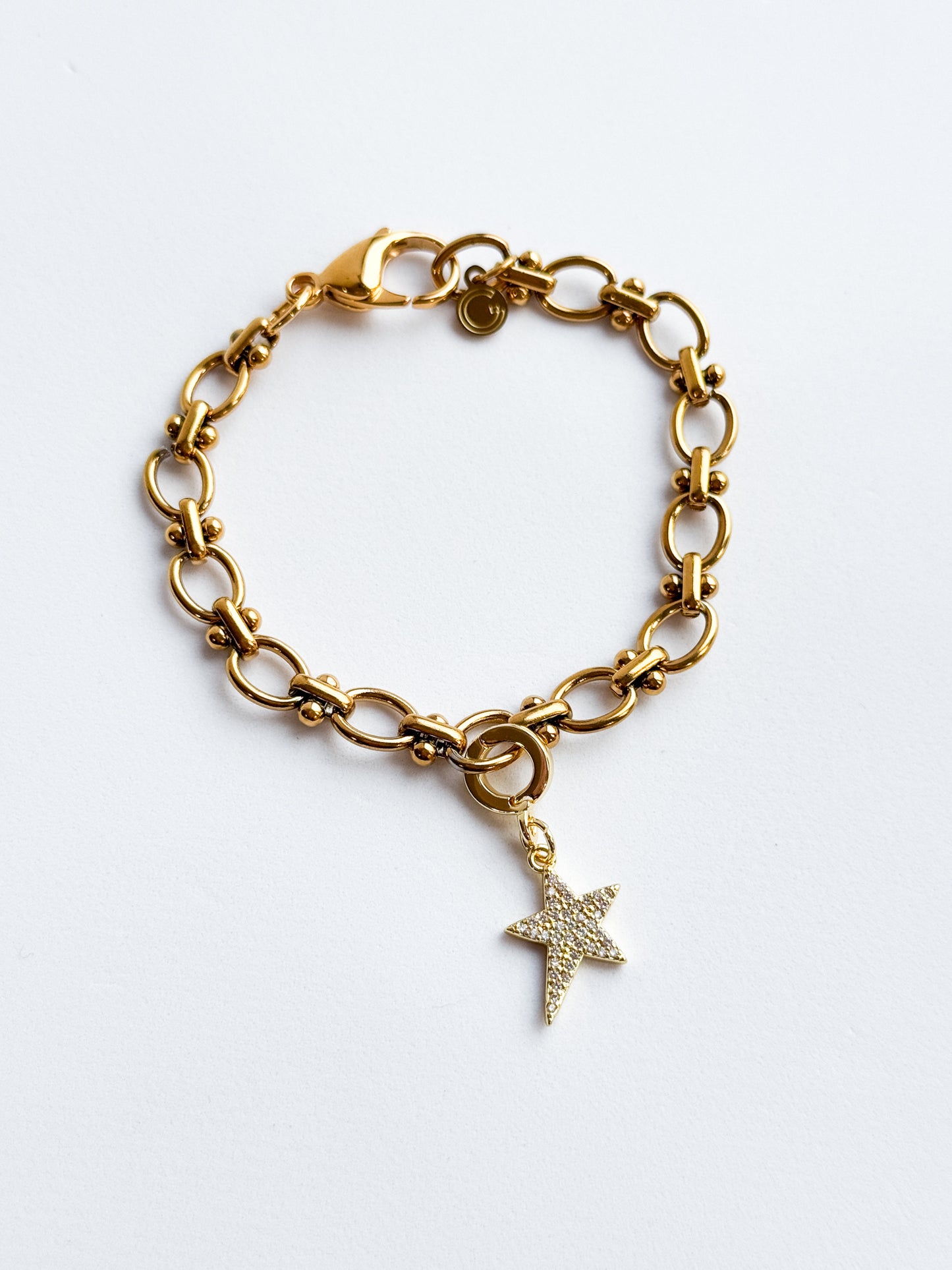 Pavé Star Lock Charm