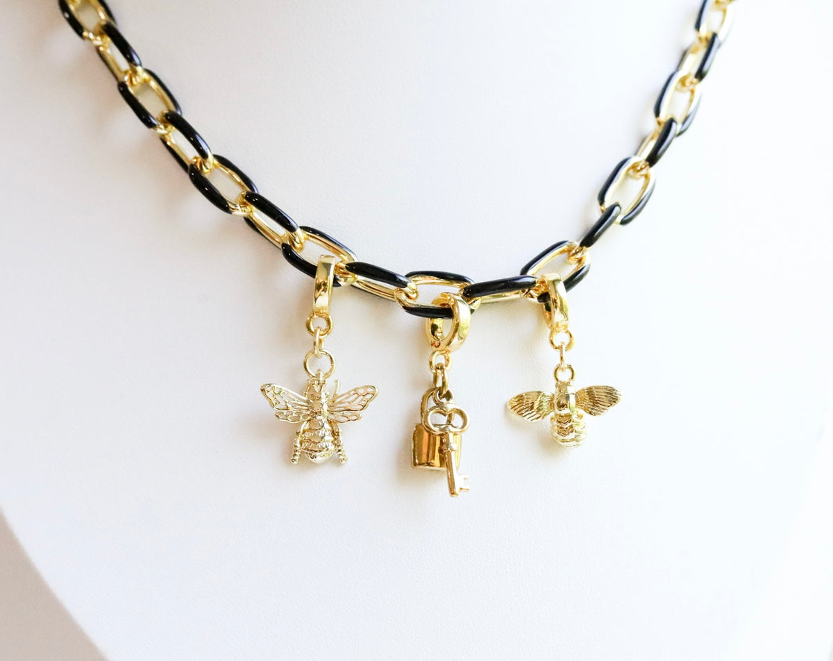 Window Wing Gold Bee Charm