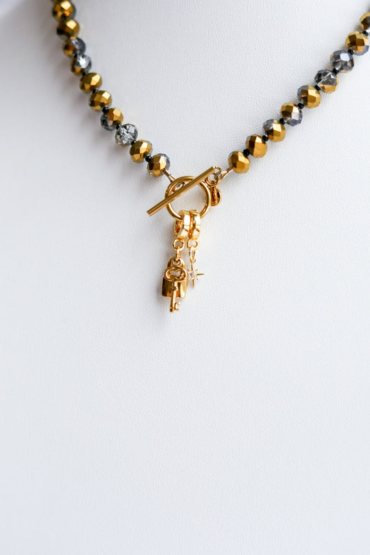 The Avery Gold Crystal Necklace