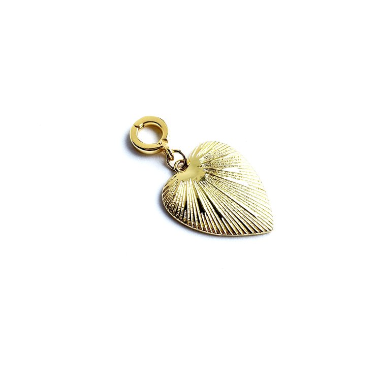 Art Deco Heart Lock Charm