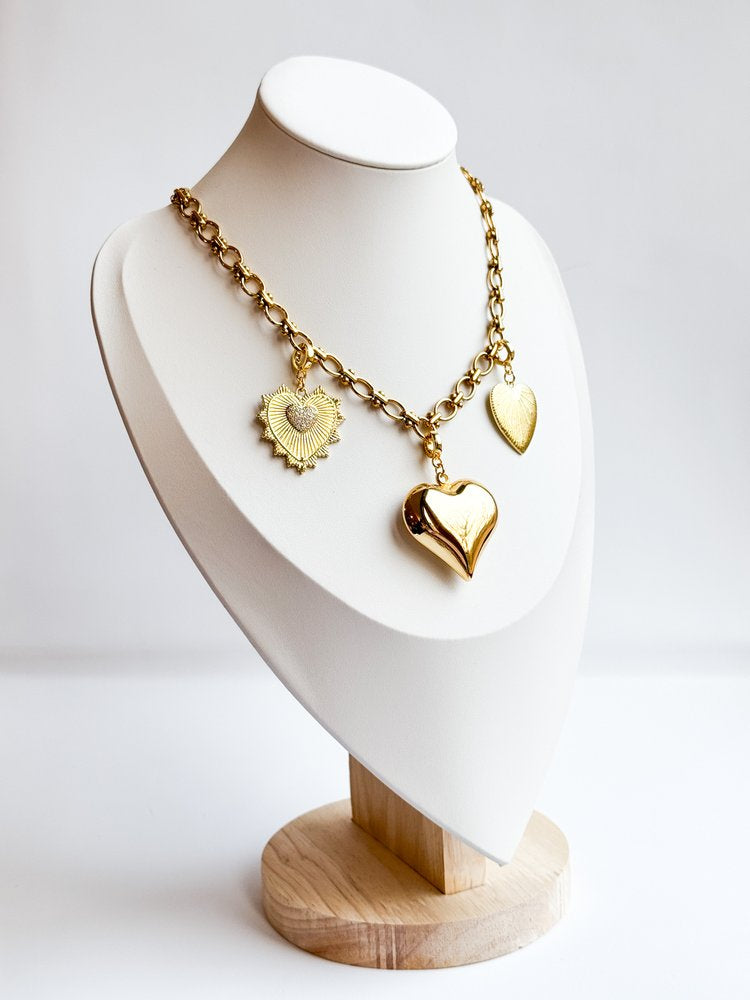 Art Deco Heart Lock Charm