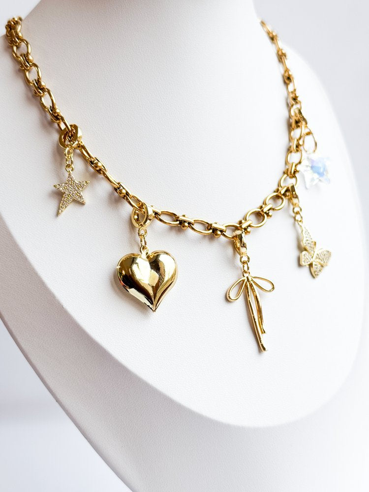 Large Butterfly Lock Charm