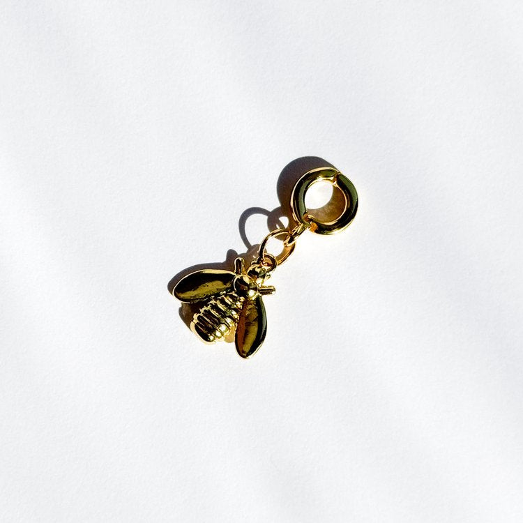 Gold Bee Lock Charm