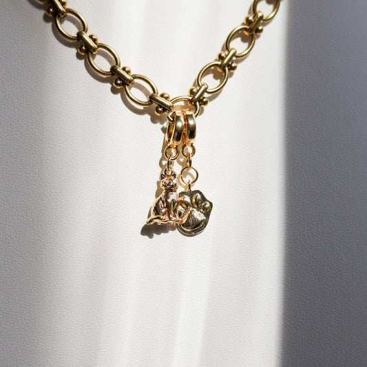 Paw Print Lock Charm