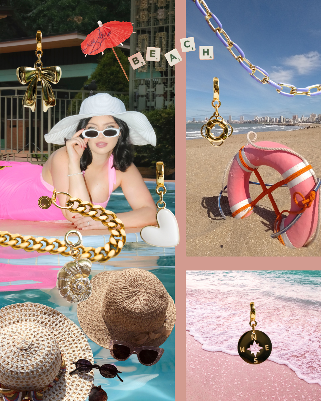 Compass Lock Charm