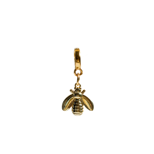 Gold Bee Lock Charm