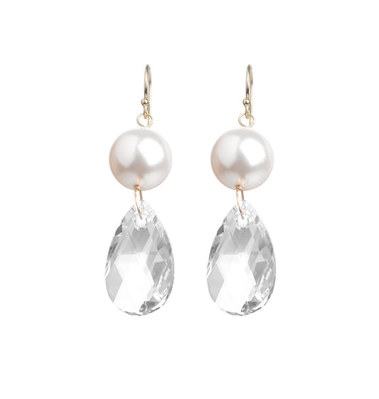 Crystal Pearl Drop Earrings