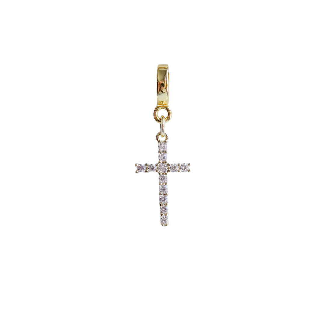 Pavé Cross Lock Charm