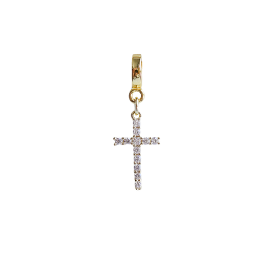 Pavé Cross Lock Charm