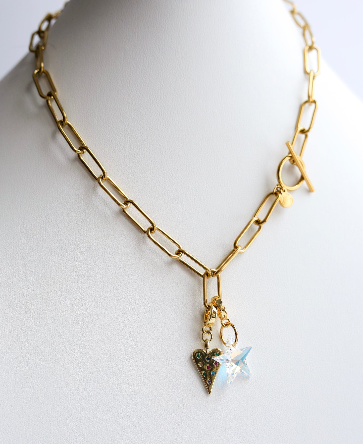 Crystal Star Lock Charm