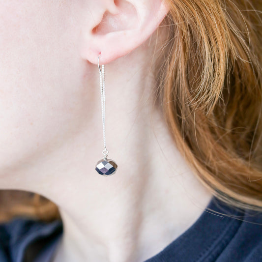 Silver Disco Earrings