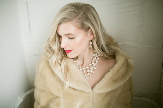 White Koko Pearl Wrap Necklace