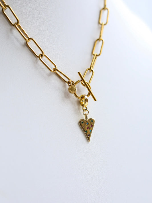 Crazy Hearts Lock Charm