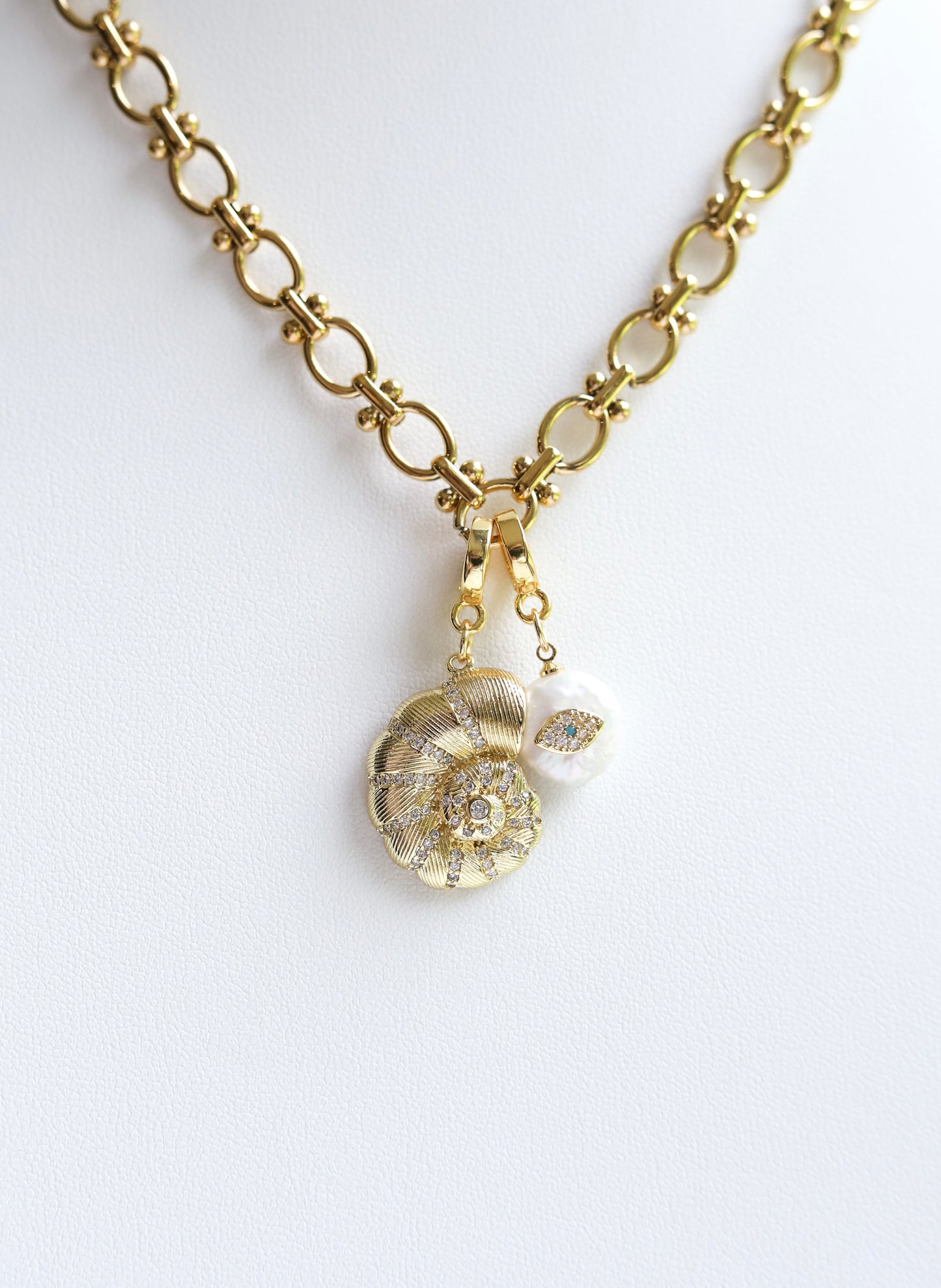 Nautilus Shell Lock Charm