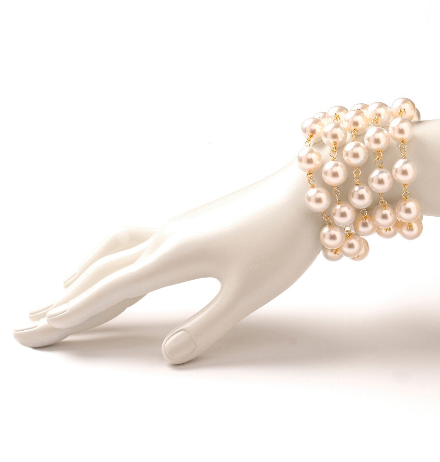 White Koko Pearl Wrap Necklace