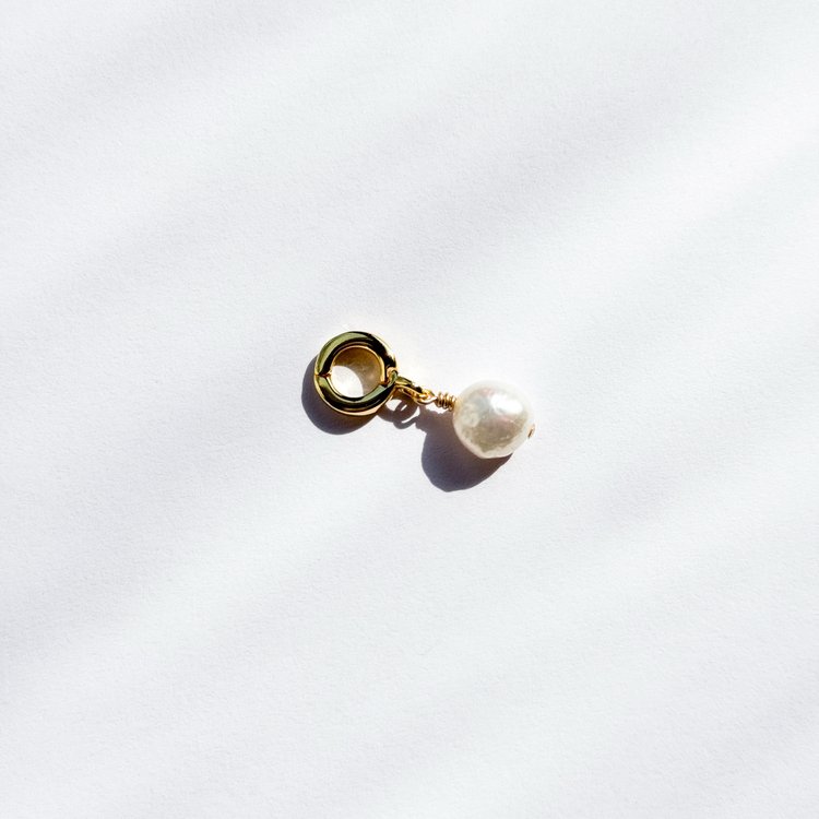 Freshwater Pearl Lock Charm