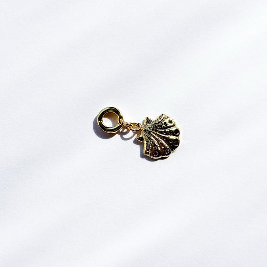 Pavé Rainbow Scallop Lock Charm