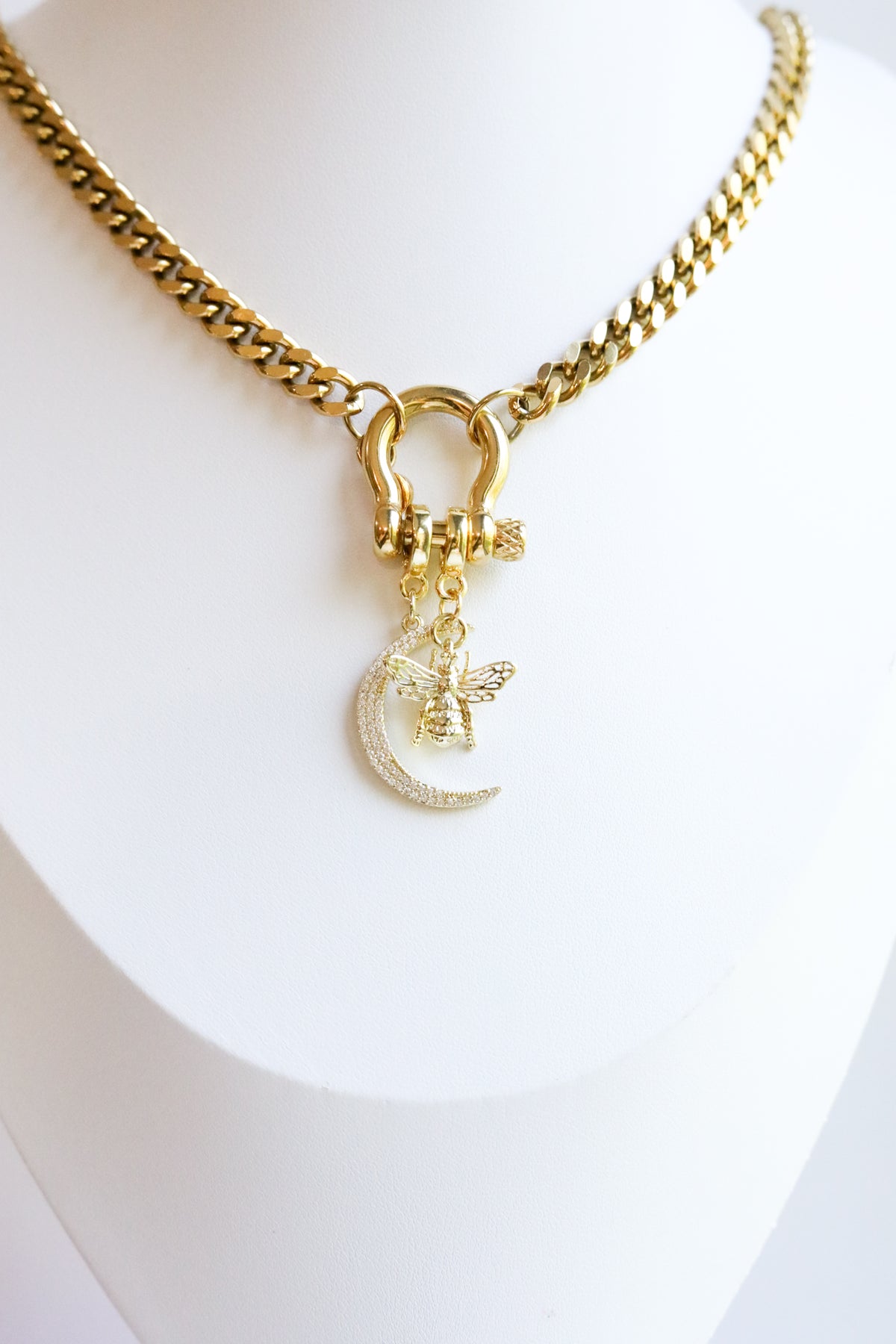 Window Wing Gold Bee Charm