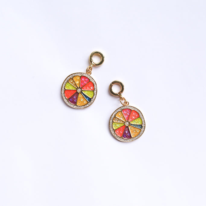 Citrus Slice Lock Charm