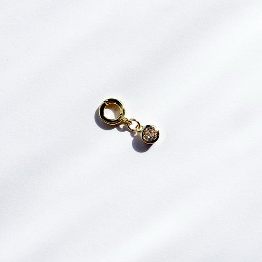 Bezel Set Lock Charm