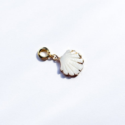 Perfect Mother of Pearl Scallop Lock Charm