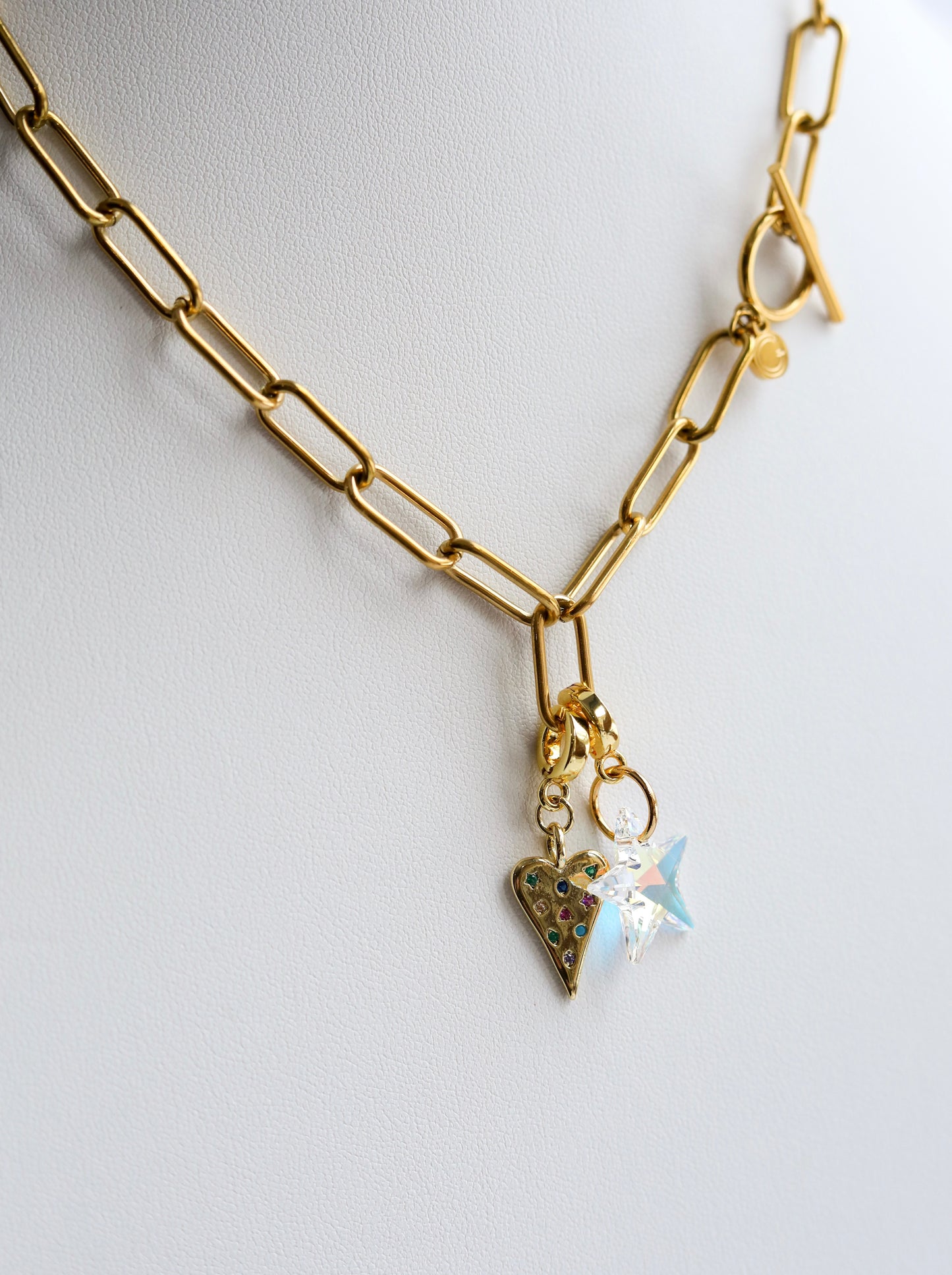 Crystal Star Lock Charm