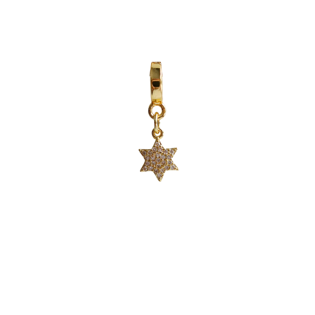 Star of David Lock Charm