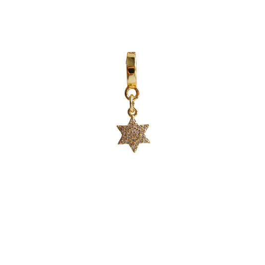 Star of David Lock Charm