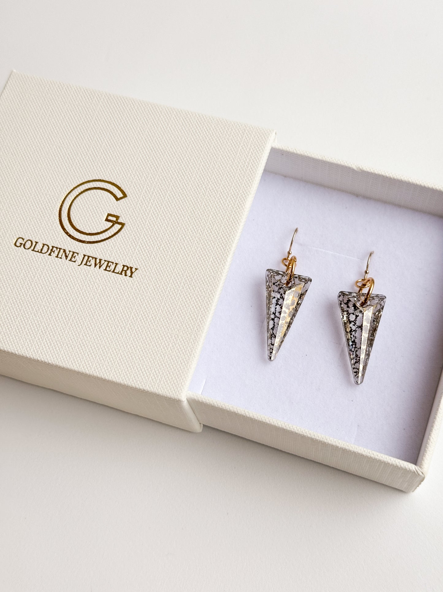 Patina Crystal Spike Earrings