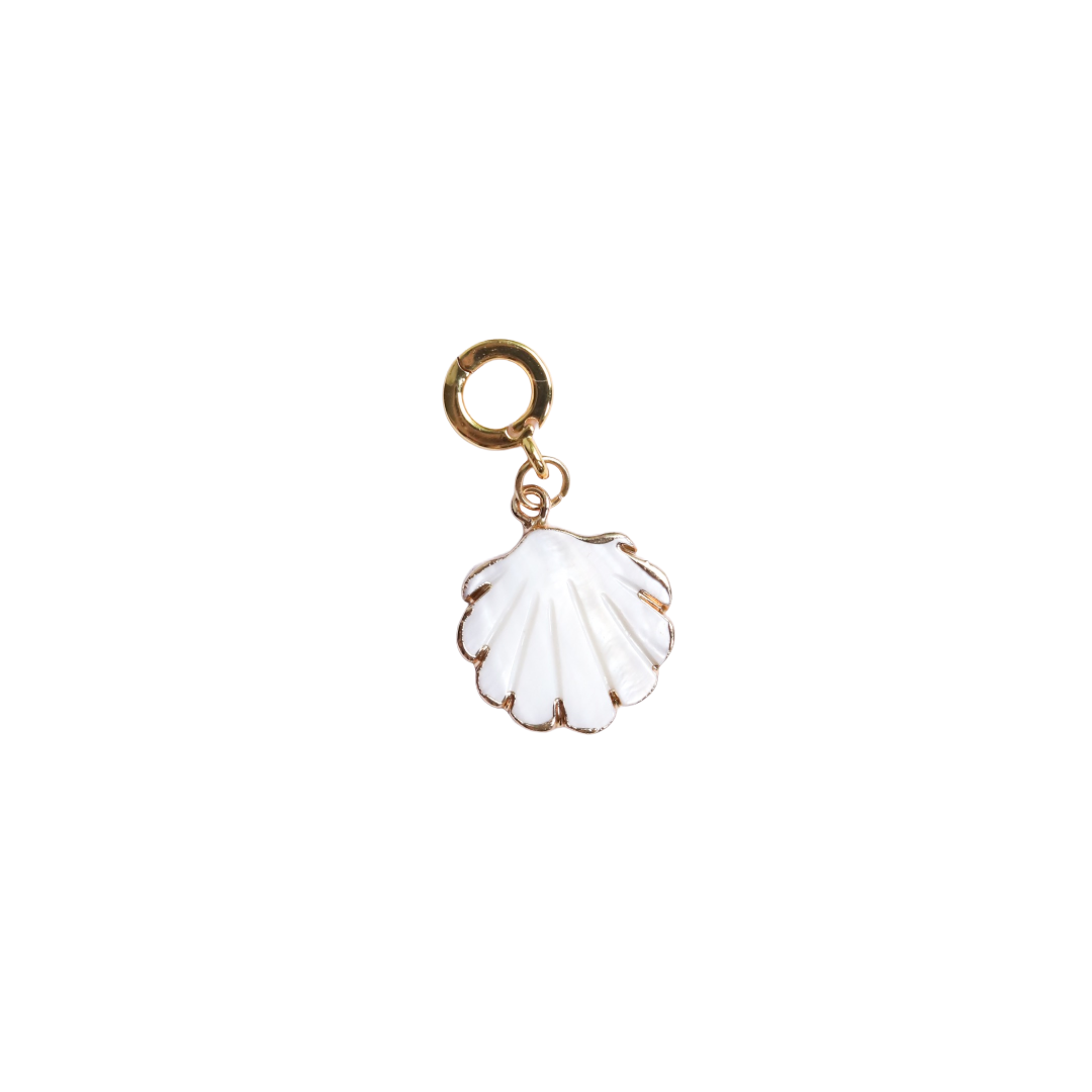 Perfect Mother of Pearl Scallop Shell Lock Charm