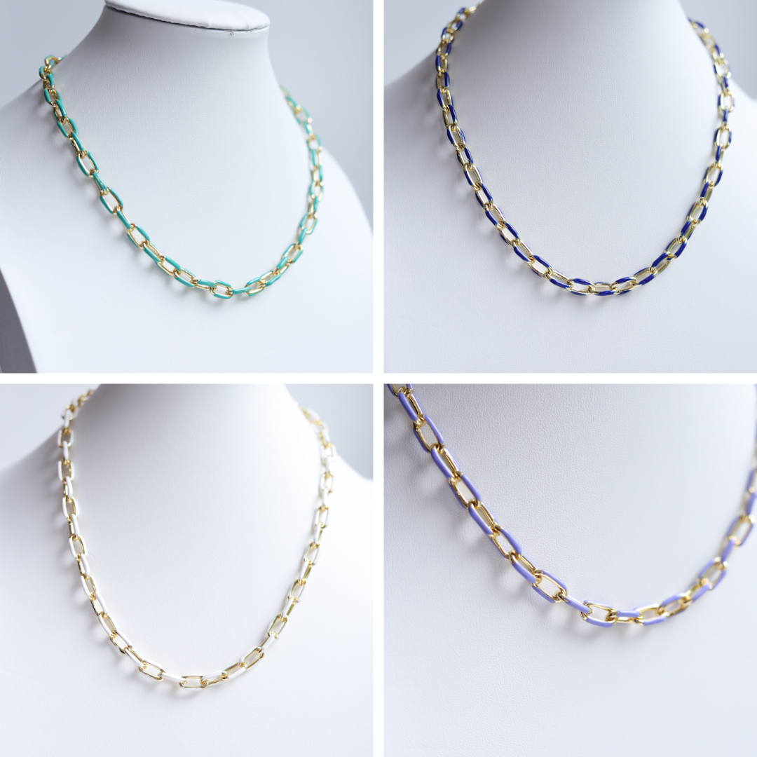 Classic Enamel Chain Necklace