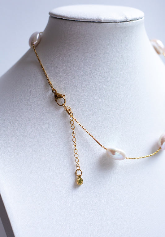 Freshwater Coin Pearl Necklace