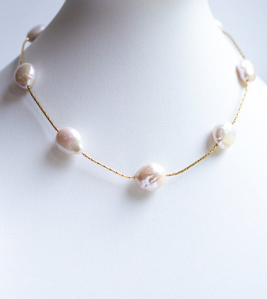 Freshwater Coin Pearl Necklace