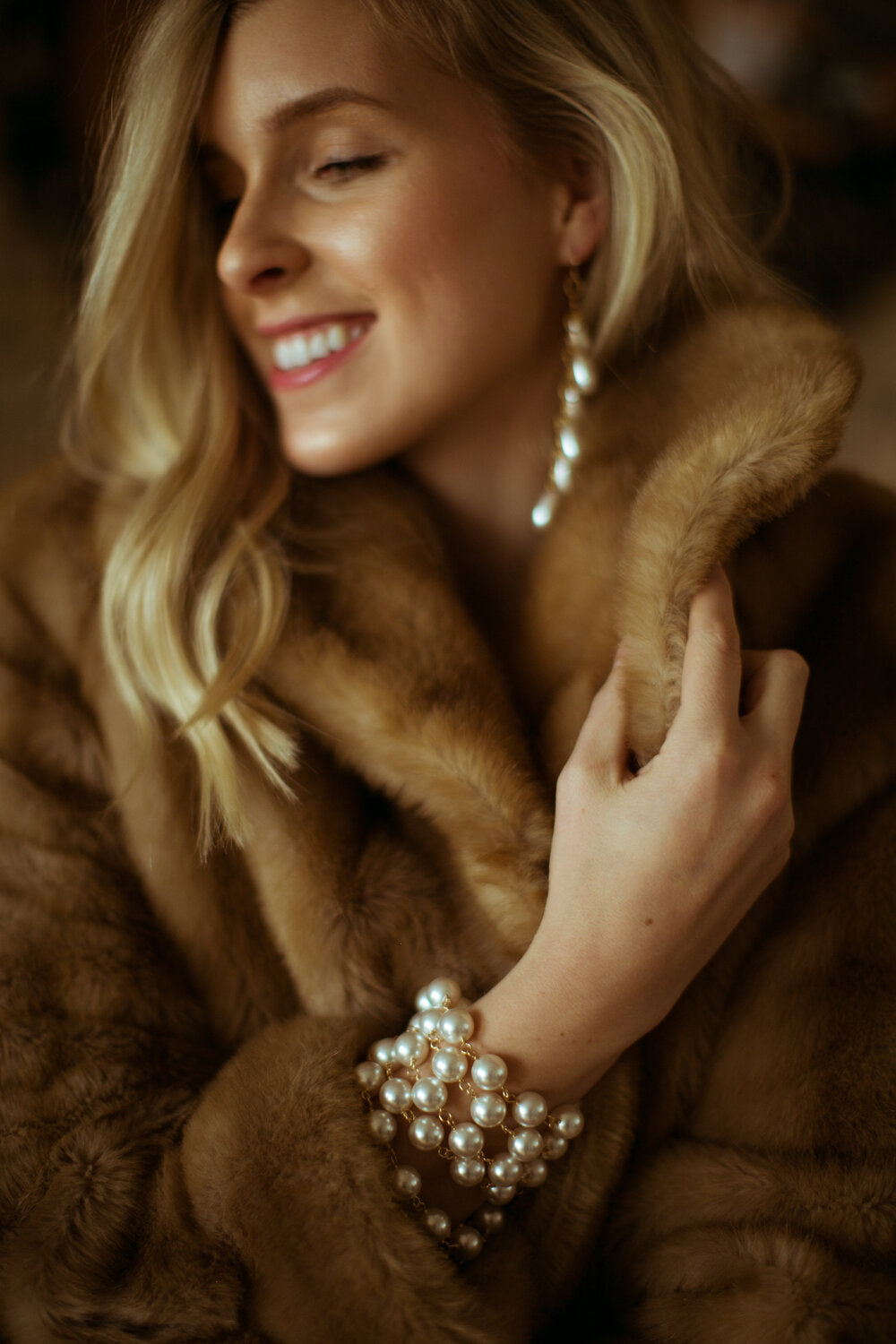 White Koko Pearl Wrap Necklace