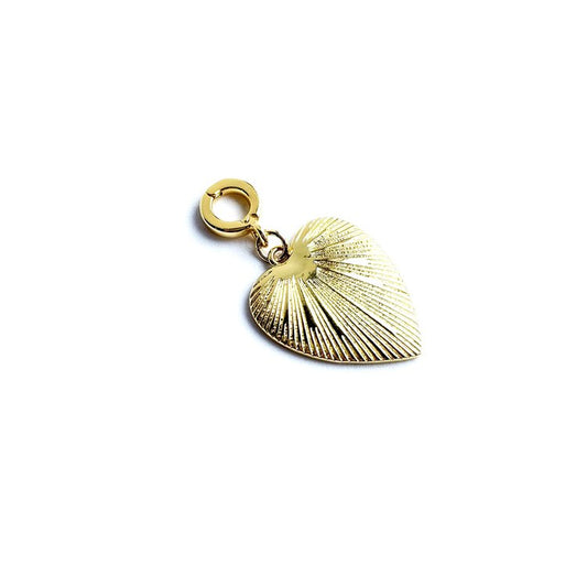 Art Deco Heart Lock Charm